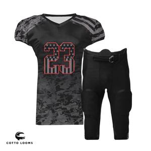 Camiseta de fútbol americano de ajuste personalizado y uniforme de malla transpirable que absorbe la humedad, proveedor de fábrica - Product Image 1