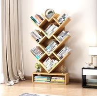Vente chaude-Bibliothèque d'arbre en bois, bibliothèque d'arbre sur pied dans le salon/la maison/le bureau, étagère de rangement en bois