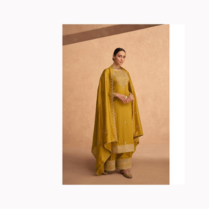 ล่าสุดคอลเลกชันผ้าฝ้ายสนามหญ้าหนักของคาราชิพร้อมผ้าฝ้ายแท้รุ่น Mal Mal หนา ๆ Duppata ชุดสูทปากีสถานการต่อสู้ - Product Image 4