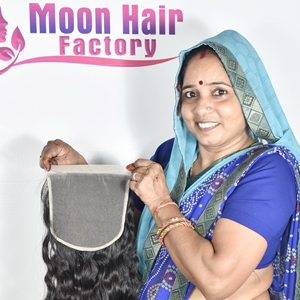 Fournisseur et exportateur 100% de cheveux humains vierges indiens de qualité supérieure, non traités, ondulés, closure Remy, à vendre par l'exportation - Product Image 5