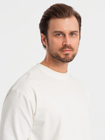 T-shirt décontracté pour homme, 100% coton, col rond, manches longues, couleur unie, avec logo personnalisé, 180g, modèle 2025, neuf