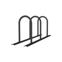 Sistema di supporto a binario con 3 supporti in tubo rotondo Ø 48 mm – 2100 × 460 mm, da avvitare, grigio - Product Image 1