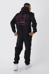 Chándal personalizado para hombre, Jersey de algodón de primera calidad 100%, sudaderas con capucha y pantalones de chándal, conjuntos para hombre, informal, sólido - Product Image 5