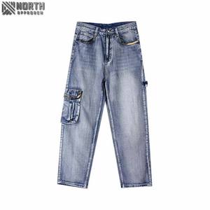 Custom Winter Solid Denim <b>Jeans</b> for Women and <b>Men</b> Light Wash Mid <b>Waist</b> Straight Style Streetwear Inspired for - Product Image 1