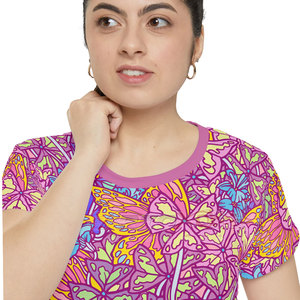 Camiseta Sublimada para Mujer, Corte Holgado, Ligera, Tela de Poliéster/Algodón, Transpirable, con Estampado Personalizado, Secado Rápido - Product Image 6