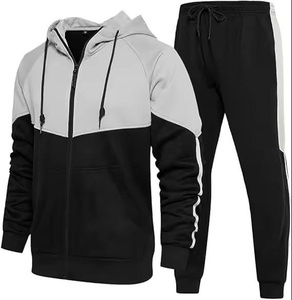 Ropa deportiva con cremallera completa y logotipo personalizado, ropa deportiva para correr para hombre, chándales con capucha de algodón con logotipo personalizado Premium - Product Image 1