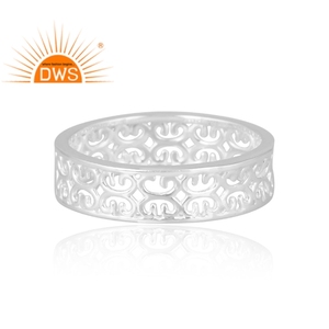 Nuevo diseño Anillo de banda de Plata de Ley 925 Diseños personalizados Joyería para mujer Regalo para ella. - Product Image 3