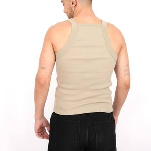 Camisetas sin Mangas Personalizadas para Hombre, Precio de Fábrica al por Mayor, Transpirables, de Color Sólido, Ligeras, de Poliéster/Algodón, Estilo Casual Elegante, 3D - Product Image 3