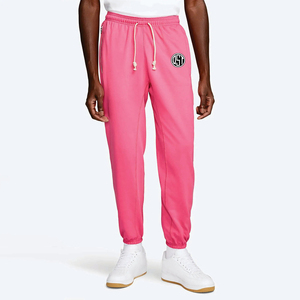 Pantalones de chándal informales personalizados de talla grande para hombre, forro polar transpirable con cordón negro, diseño de cintura media, LONA DE VERANO plana - Product Image 1