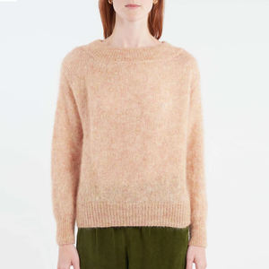 Suéter de Mohair para Mujer, de Alta Calidad, Ropa de Moda, Manga Larga, Transpirable, Antiarrugas, Antibolitas, Tejido Personalizado - Product Image 1