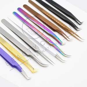 Eyelash Tweezers Stainless Steel Precision Tool for Eyelash <b>Extension</b> Work Lash Lifting Makeup and Professional Beauty Salon - Product Image 4