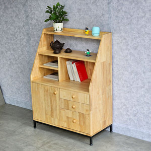 5-<b>Drawer</b> Minimalist Console Table 80x40x110cm Rubber Wood Home Bar Furniture KTB68146 - Product Image 2