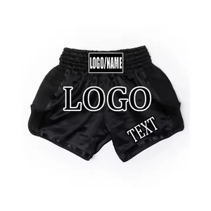 2025 Nueva colección de verano cómodo satén Unisex Kick Boxing Shorts logotipo personalizado OEM Casual ecológico hombres Muay Thai - Product Image 3