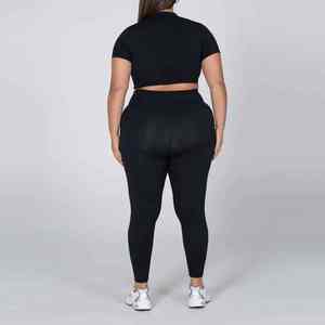 Custom High-Quality Women's Yoga Workout Set <b>Crop</b> Top & Fitness Activewear Gym Clothing with Logo - Product Image 6