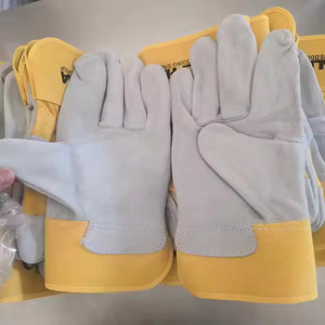 2025 gants de soudage en cuir de vache jaune robustes gants de travail de protection résistants aux coupures à paume complète pour un usage quotidien Style uni - Product Image 2