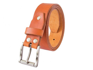 Cinturón de piel auténtica de vaca para hombre ODM personalizado con hebilla de plástico o cobre de longitud personalizada para Vaqueros - Product Image 4