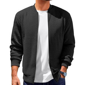 Unisex High Quality Eco-Friendly Waterproof Cotton <b>Corduroy</b> Bomber <b>Jacket</b> Full Zip Stand Collar Windproof Acid Wash Front - Product Image 1