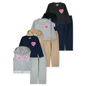 ชุดลำลองเด็กผู้หญิง 3 ชิ้น ผ้าฟลีซ รับสกรีนโลโก้ เสื้อผ้าเด็ก กระโปรงลายโบว์ ชุดสูทเด็กวัยหัดเดิน ไซส์ 2T-3T-4T ทุกสี 3 สี สำหรับฤดูใบไม้ร่วงและฤดูใบไม้ผลิ - Product Image 4