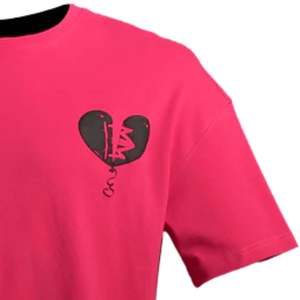 T-shirt Premium Broken Heart Boyz pour Hommes et Femmes, Imprimé Lettres Épaisses, Coton Rose, Coupe Oversize, Style Streetwear - Product Image 5