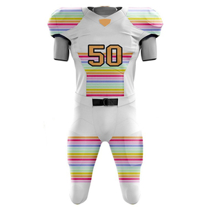 Conjuntos de uniformes de fútbol americano profesional 100% poliéster sublimación personalizada servicio OEM colores personalizados logotipos tallas Unisex adultos - Product Image 3