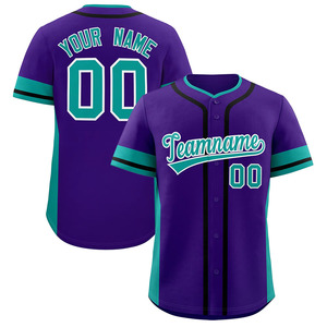 OEM Sportswear Impression numérique dégradé de couleur Logo cousu personnalisé Nom Hommes Jeunes Maillot de baseball personnalisé - Product Image 6