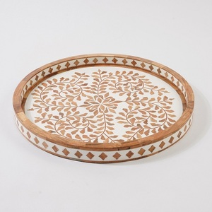 Bandeja de servicio con incrustaciones de hueso hechas a mano de nuevo diseño, ecológica, apta para lavavajillas, personalizable para cocina, uso en hoteles, venta al por mayor - Product Image 5
