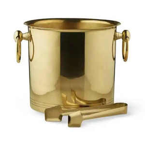 Cubo de hielo de aluminio fundido de metal con acabado mate aislado para una retención más larga para fiestas Accesorio de bebida de cubo de hielo Premium - Product Image 2