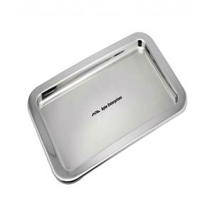 Plateau de service manuel en acier inoxydable 17 pouces, robuste, en métal poli, pour la maison, les restaurants, les hôtels, la restauration, durable - Product Image 1