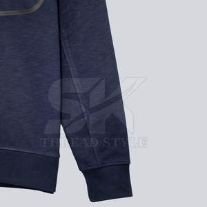 Sudaderas con capucha de algodón personalizadas atléticas a la moda para hombre, sudadera deportiva, jersey de lana de Color sólido, Sudadera con capucha para hombre - Product Image 3