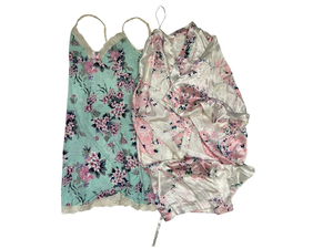 Vente en gros de vêtements de nuit en poly soyeux pour femmes d'occasion chemises de nuit en tissu doux robes longues de qualité vêtements d'occasion - Product Image 2