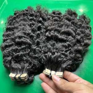 Wholesale Price Raw Vietnamese Natural Human Hair Natural Color Burmese Curly Human Hair Extensions All Length from 8-40'' inch - Product Image 1