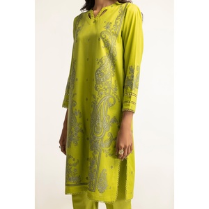 Conjunto de Traje Jacquard Verde para Mujer: Camisa y Pantalón Elegantes - Product Image 4