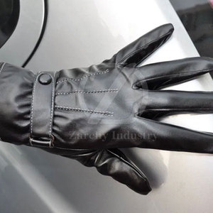 Fashionable Leather <b>Driver</b> <b>Gloves</b> with Adjustable Wrist Strap & Non-Slip All Seasons Factory Wholesale - Product Image 6