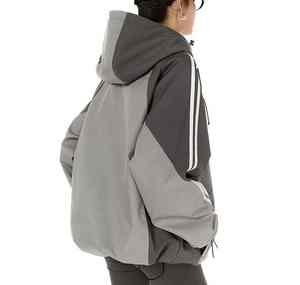 Veste d'hiver imperméable Softshell pour homme, style urbain, safari, fermeture éclair en PU, col montant, travail, jours de pluie, logo frontal, lettre - Product Image 4