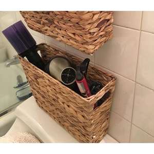 Panier en osier étroit en jacinthe d'eau tissé à la main, panier de rangement fait à la main, vente en gros, écologique, fabriqué par VgreenArt au Vietnam - Product Image 3