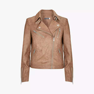 Chaqueta Bomber de Cuero Genuino para Mujer, Personalizada 2026, con Botones de Calidad, Forro de Nailon de Buena Calidad, Nuevo Diseño Liso - Product Image 1