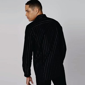 เสื้อเชิ้ตผู้ชายแขนยาวทำจากโพลีเอสเตอร์ออกแบบได้ตามต้องการแนวแฟชั่น2023 - Product Image 6