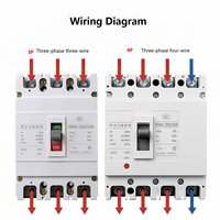 Disjoncteur magnéto-thermique 250A courbe BCD, boîtier moulé en D, AC400V 35kA Icu MCCB RIMM1-125S/4300