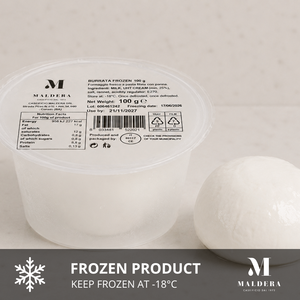 Queso Burrata Italiano Congelado 100g, Burratina en Copa sin Cabeza, Lácteos de Alta Calidad para Servicios de Alimentación y Venta Minorista - Product Image 1