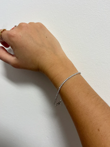 2mm Round Diamond Box Tennis <b>Bracelet</b> Real Natural Diamond in <b>Solid</b> 925 Sterling <b>Silver</b> for Women's Fashion Jewelry - Product Image 4