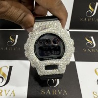 Nouvelles Montres de Luxe Tendance pour Hommes, Mécaniques ETA, en Acier Inoxydable, Style Sport, Faits Main, Entièrement Serties de Diamants Moissanite VVS et Cristaux