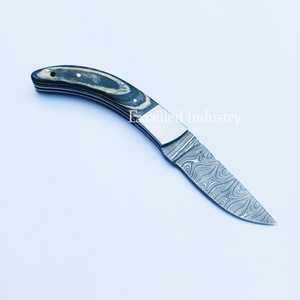 มีดพับตั้งแคมป์แบบยุทธวิธีมีดพกพามีดด้ามไม้พร้อมเคสหนัง - Product Image 5