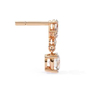 Boucles d'oreilles en diamant de laboratoire, taille marquise CVD, or massif 14 carats, diamants remplis d'or, style romantique, boucles d'oreilles pendantes, pour mariage - Product Image 5