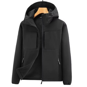 Veste coupe-vent pour homme, fabrication en usine, 100% polyester, matière confortable et respirante, à capuche, taille XL, saison hivernale, style streetwear - Product Image 3