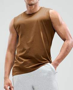 Chaleco deportivo marrón para hombre, camiseta sin mangas para entrenamiento de gimnasio, ropa deportiva transpirable de secado rápido para correr y entrenar - Product Image 2