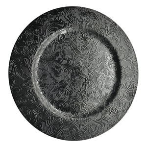 Ensemble de 4 assiettes de présentation en métal, or antique, aluminium, laiton, décoratives, pour mariages et événements, décoration de table - Product Image 3