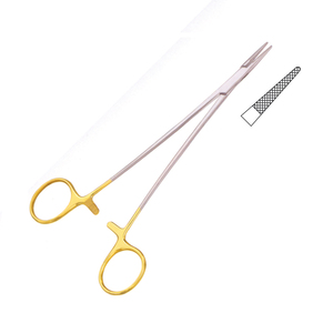 Soporte de aguja HALSEY "TC" de alta calidad, instrumentos quirúrgicos de acero inoxidable de 12,0 cm de Volgocare International - Product Image 4