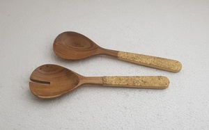 Juego de cubiertos de acero inoxidable y Metal, Set de tenedor de lujo de alta calidad, con mango de diseño de hormigón dorado, corte de queso - Product Image 2