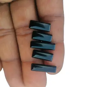 천연 블랙 오닉스 쿠션 모양 손 만들기 슈퍼 느슨한 보석 고급 품질 도매 가격 제조 업체 인도 보석