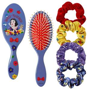 Brosse à cheveux pour enfants personnalisable OEM/ODM, motif Princesse Blanche-Neige, prix direct usine pour ensemble de 4 chouchous, accessoire mignon pour - Product Image 2